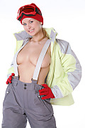 Lucianna Snowboarder istripper model